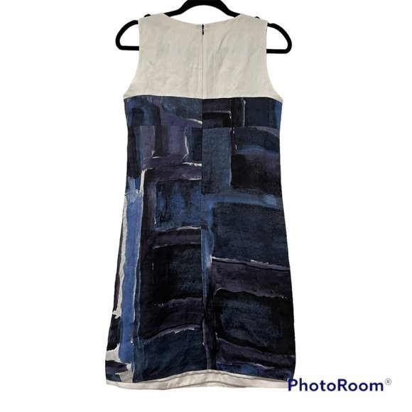 'S Max Mara Blue Printed Mini Dress - Picture 6 of 6